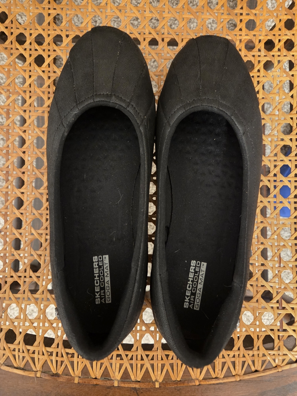 Skechers Black Ladies Slip-On Ballet Flats